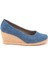 Gerçek Elişi Kot Espadril Dolgu Topuk Handmade 1