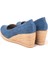 Gerçek Elişi Kot Espadril Dolgu Topuk Handmade 3