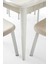 Leila Açılır 6 Kişilik Mermer Desen Yemek Masası Mdf (High Gloss) 130 x 80 - 160 x 80 5