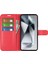 Samsung Galaxy S25 Ultra Kılıf Litchi Texture Darbeye Dayanıklı Deri Cüzdan Telefon Kapağı-Kırmızı (Yurt Dışından) 2