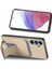 Samsung Galaxy A16 4g/5g Kılıf Kart Tutucu Karbon Fiber Doku Deri Kaplamalı Tpu Telefon Kapağı-Bej (Yurt Dışından) 4