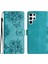 Samsung Galaxy S25 Ultra Kılıf Çiçek Desenli Ten Dokunmatik Deri Telefon Kılıfı-Yeşil (Yurt Dışından) 1