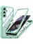 Samsung Galaxy S24 Fe Manyetik Kılıf Pc+Tpu Telefon Kapağı Temperli Cam Ekran Filmi-Yeşil (Yurt Dışından) 1