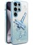 Kadem Samsung Galaxy S25 Ultra Kılıf Dragonfly Kickstand Tpu Çiçekler Glitter Telefon Kapağı-Mavi (Yurt Dışından) 1