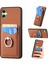Samsung Galaxy A06 Kılıf Kart Yuvaları Halka Tutucu Kickstand Telefon Kapağı-Kahverengi (Yurt Dışından) 1