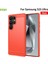 Samsung Galaxy S25 Ultra Arka Kapak Mofı Fırçalanmış Dokulu Karbon Fiber Soft Tpu Kılıf-Kırmızı (Yurt Dışından) 3