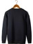 Kadın Siyah Bisiklet Yaka Düşük Kol Oversize Üç İplik Şardonsuz Basic Sweat Sweatshirt 5