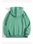 3 Iplik Pamuklu Kapşonlu Sweetshirt - Mint Yeşili 2