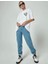 Unisex Baskılı Oversize T-Shirt - Beyaz 2