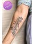 1 Ay Kalıcı Tattoo Yazı ve Çiçek Dövmesi 1