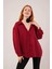 Basic Oversize Bordo Gömlek 1