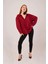 Basic Oversize Bordo Gömlek 2