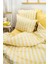 Doğal Ipliği Boyalı Çift Kişilik Pamuklu Nevresim Takımı 4 Parça Kutulu Duvet Cover Set (Lastikli Çarşaf) 3