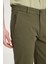 Slim Fit Dar Kesim Normal Bel Dar Paça Haki Chino Pantolon 3