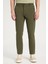 Slim Fit Dar Kesim Normal Bel Dar Paça Haki Chino Pantolon 4