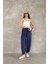 Osy Modal Yumuşak Dokulu Kumaş Şalvar Pantalon - Lacivert 2