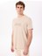 Bisiklet Yaka Baskılı Bej Erkek T-Shirt J5SM-TST7322 1