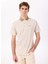 Bej Melanj Erkek Relaxed Melanj Polo T-Shirt J5SM-TST7324 1