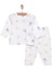 Kız Gökkuşağı Desenli Uzun Kol Pijama Takımı 1