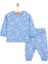 Uzun Kol Bisiklet Yaka Uzay Desenli Pijama Takımı 1