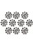 3X10 Parça Rhinestone Çiçek Dikiş Düğmeleri Dıy El Sanatları Gümüş 16MM (Yurt Dışından) 3