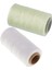 2 Rulo 150D 0.8mm Dikiş Mumlu Iplik Diy Polyester Kordon El Sanatları Aksesuarları Beyaz Bej (Yurt Dışından) 1