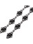 1 Yarda Kristal Rhinestone Diamante Giyim Kostümü Dikiş Aplike - 14MM, Siyah, Çiçek (Yurt Dışından) 4