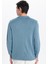 Erkek Slim Fit Dar Kesim Polo V Yaka Indigo Triko Kazak 5