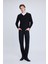 Siyah Regular Fit V Yaka Rayon Kazak 2