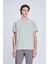 Gri Regular Fit Bisiklet Yaka Pamuklu Triko Tişört 1
