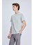 Gri Regular Fit Bisiklet Yaka Pamuklu Triko Tişört 3