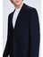 Lacivert Comfort Fit Balıksırtı Mono Yaka Casual Takım Elbise 3