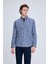 Mavi Slim Fit Kareli Düğmeli Yaka Uzun Kollu Pamuklu Gömlek 1
