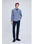 Mavi Slim Fit Kareli Düğmeli Yaka Uzun Kollu Pamuklu Gömlek 2