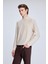 Bej Regular Fit Jakarlı Yarım Balıkçı Yaka Sweatshirt 3