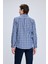 Mavi Slim Fit Kareli Düğmeli Yaka Uzun Kollu Pamuklu Gömlek 5