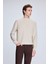 Bej Regular Fit Jakarlı Yarım Balıkçı Yaka Sweatshirt 1