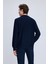 Lacivert Regular Fit Jakarlı Yarım Balıkçı Yaka Sweatshirt 5