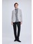 Gri Comfort Fit Desenli Mono Yaka Klasik Ceket 2