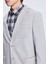Gri Comfort Fit Desenli Mono Yaka Klasik Ceket 3