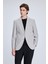 Gri Slim Fit Mono Yaka Casual Ceket 1