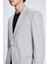 Gri Slim Fit Mono Yaka Casual Ceket 3