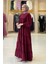 Katlı Salaş Elbise 6023 Bordo 3