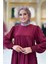 Katlı Salaş Elbise 6023 Bordo 4