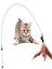 Tüylü Çıngıraklı Kedi Yakalama Oyun Oltası 90 cm 3