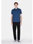 Regular Fit Polo Yaka Düz Erkek Mavi Kısa Kol Tişört CL1073960 3