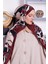 Bordo Yaprak Desen Royal Şal 2