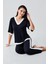 Kısa Kollu Esnek Viskoz Pijama Takım 17213 2