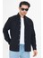 Erkek Siyah Slim Fit Dar Kalıp Çift Cepli Pamuklu Kot Gömlek 1