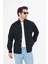 Erkek Siyah Slim Fit Dar Kalıp Çift Cepli Pamuklu Kot Gömlek 5